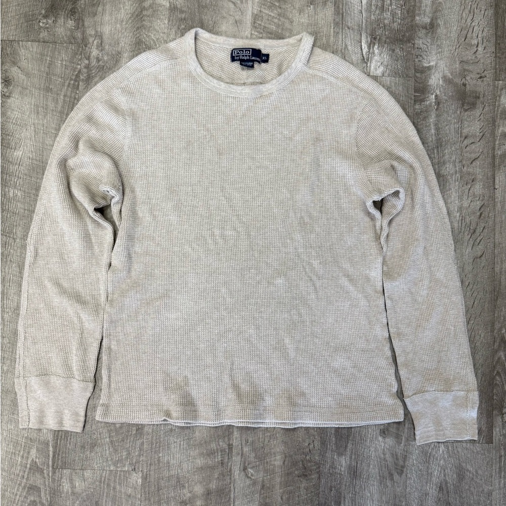 Polo By Ralph Lauren Beige Long Sleeve Shirt Size XL